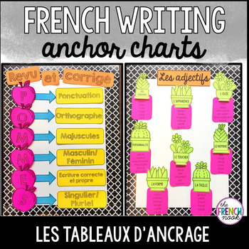 Preview of French anchor charts for writing les tableaux d'ancrage