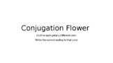 French and German Regular Conjugation Endings Flower