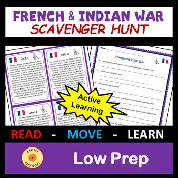 Preview of French and Indian War Activity Scavenger Hunt with Easel Option