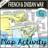 French and Indian War Map Activity (Print and Digital)