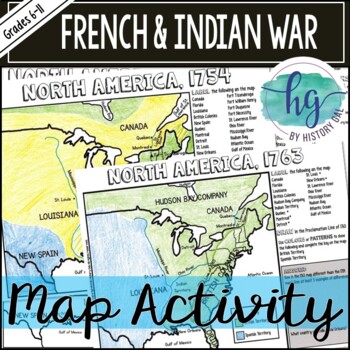 Preview of French and Indian War Map Activity (Print and Digital)