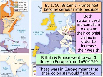French and Indian War PowerPoint, Guided Notes and Activity by Hunnibadger