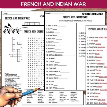 Preview of French and Indian War Worksheets PUZZLE-Seven Years War Activity