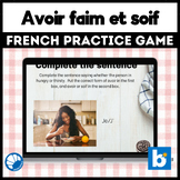 French avoir faim and avoir soif practice game - Boom™ Cards