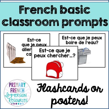 Preview of French basic classroom prompt posters