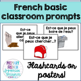 French basic classroom prompt posters