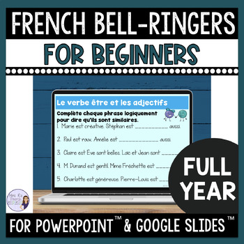 Preview of Beginning French bell ringers Google Slides & PowerPoint ACTIVITÉS DE TRANSITION