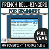 Beginning French bell ringers Google Slides & PowerPoint A