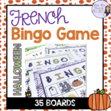 French Halloween vocabulary bingo game JEU POUR L'HALLOWEEN