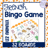 French bingo animal vocabulary JEU POUR LES ANIMAUX