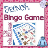 French clothing vocabulary bingo: French game for core & i
