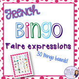 French bingo faire expressions vocabulary LE VERBE FAIRE