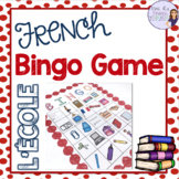 French bingo school supplies vocabulary L'ÉCOLE