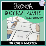 French body parts puzzles PARTIES DU CORPS