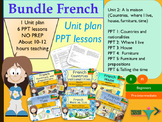 French bundle 2 At home, a la maison: Unit plan + PPT Less