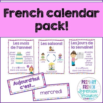 Preview of French calendar pack