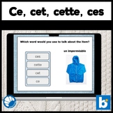 French ce, cet, cette, ces practice game - Boom™ Cards