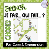 French chores speaking activity game J'AI... QUI A ...? TÂ
