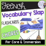 French chores vocabulary slap game and flashcards TÂCHES M
