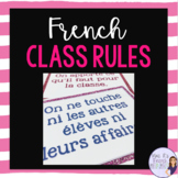 French class rules for secondary - glitter version