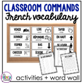 French classroom commands vocabulary activities word wall 
