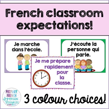 Preview of French classroom expectation posters