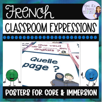 Preview of French classroom expression posters LES PHRASES UTILES