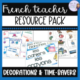 French classroom forms, decorations, and posters BUNDLE