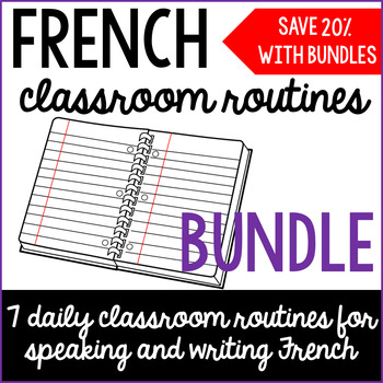 Preview of French classroom routines BUNDLE
