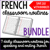 French classroom routines BUNDLE