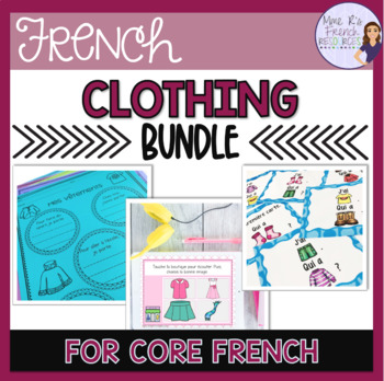 Preview of French clothing vocabulary unit activity bundle: speaking & writing: VÊTEMENTS