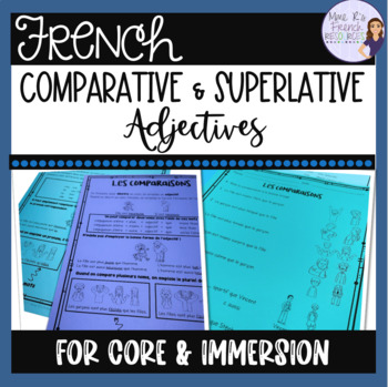 Preview of French comparative & superlative adjectives ADJECTIFS COMPARATIFS & SUPERLATIFS