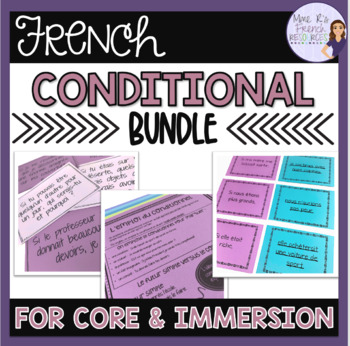 Preview of French conditional bundle of writing and speaking activities  LE CONDITIONNEL