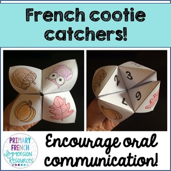 Preview of French cootie catchers / fortune tellers!