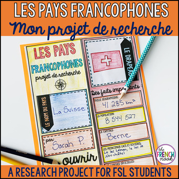 Preview of French countries research project les pays francophones