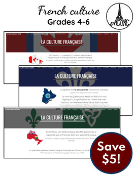 Preview of French culture grades 4-6 - Ontario, Québec, Canada