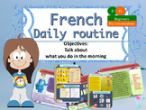 French daily routine in the morning, ma routine ppt for beginners