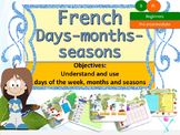 French days, months, seasons interactive activities