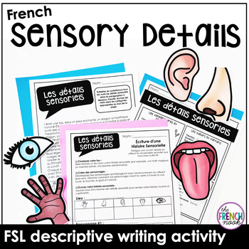 Preview of French Descriptive Writing Lesson Plan | Sensory Details | Détails Sensoriels
