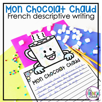 Preview of French descriptive writing winter activity | FSL writing lesson plan | l'hîver