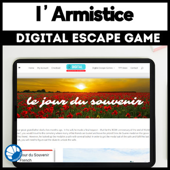 Preview of French digital escape room Veteran's Day Armistice - Le jour du Souvenir