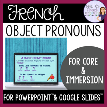 Preview of French direct and indirect objects PowerPoint™️ & Google Slides™️