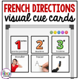 French directions visual cue cards | FSL posters | classro