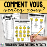 French writing prompts - les sentiments