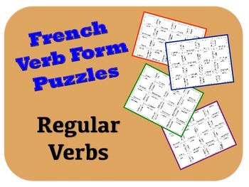Preview of French "er, ir, re" Verb Puzzle Activity