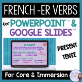 French -er verbs PowerPoint™️ & Google Slides™️ LES VERBES