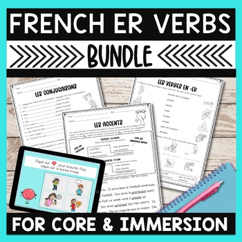 Preview of French -er verbs unit: worksheets, activities, games VERBES DU PREMIER GROUPE