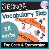 French -er verbs vocabulary slap game and flashcards LES V