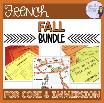 Preview of French fall speaking and writing bundle ACTIVITÉS D'AUTOMNE