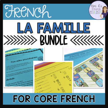 Preview of French family speaking and writing bundle ACTIVITÉS POUR LA FAMILLE